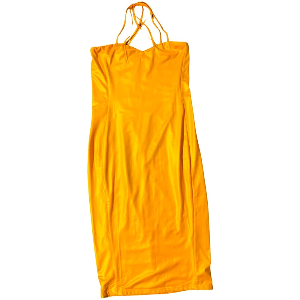 Fashion Nova Yellow Party Dress